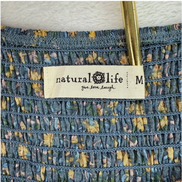 Natural Life Emmie Smocked Maxi Dress Tiered Floral Cottagecore Coastal Cowgirl - Picture 6 of 16